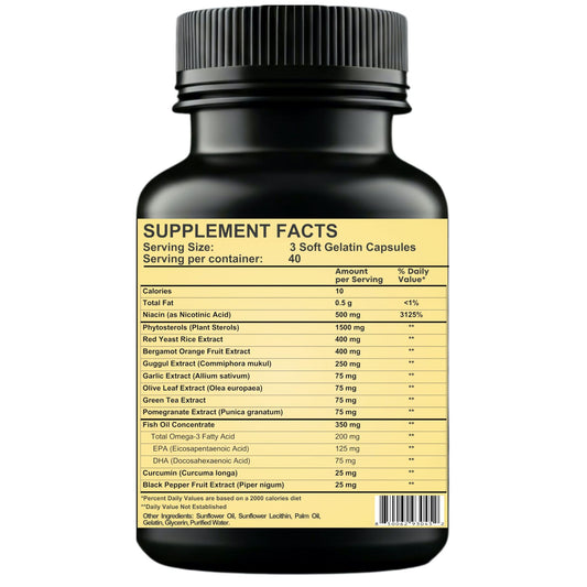 Nikoni Advanced Cholesterol Support 3600 mg Plant Sterols Softgels