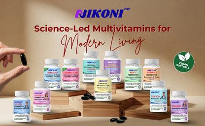 Nikoni® Teen Boy Multivitamin & Mineral – Enhanced Absorption Formula – 60 Vegan Softgels