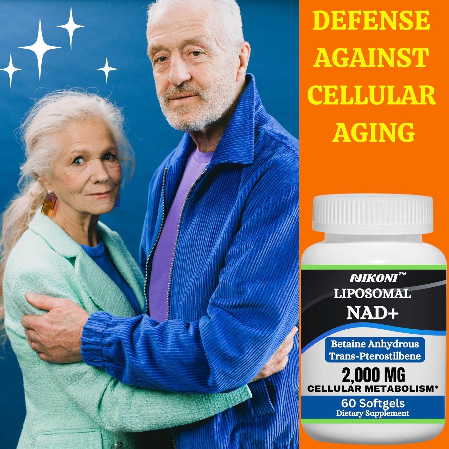 Nikoni Liposomal NAD+ 2000 mg with TMG and Pterostilbene Softgels