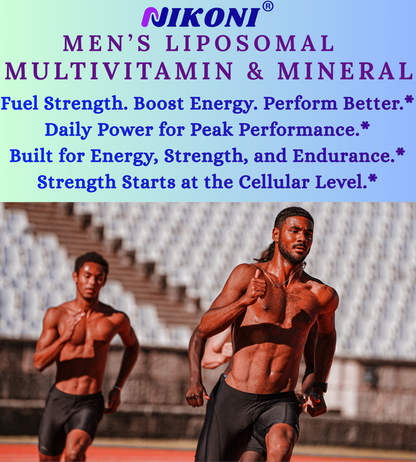 Nikoni Liposomal Multivitamin & Mineral for Men – Vegan Softgels – Enhanced Absorption – 90 Count