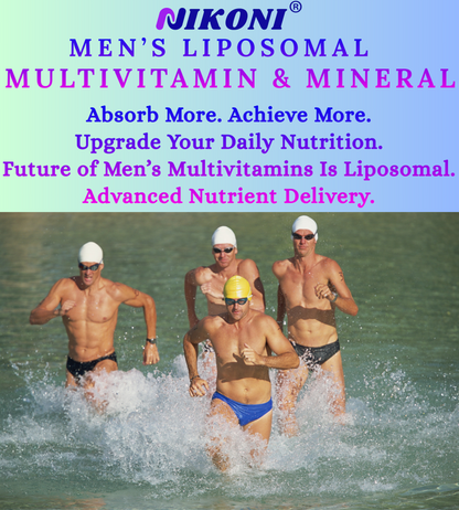 Nikoni Liposomal Multivitamin & Mineral for Men – Vegan Softgels – Enhanced Absorption – 90 Count