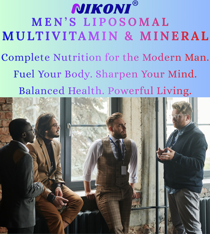 Nikoni Liposomal Multivitamin & Mineral for Men – Vegan Softgels – Enhanced Absorption – 90 Count