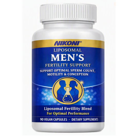 Nikoni Liposomal Men’s Fertility Support | Advanced Nutrient Delivery for Male Reproductive Health | 90 Vegan Capsules