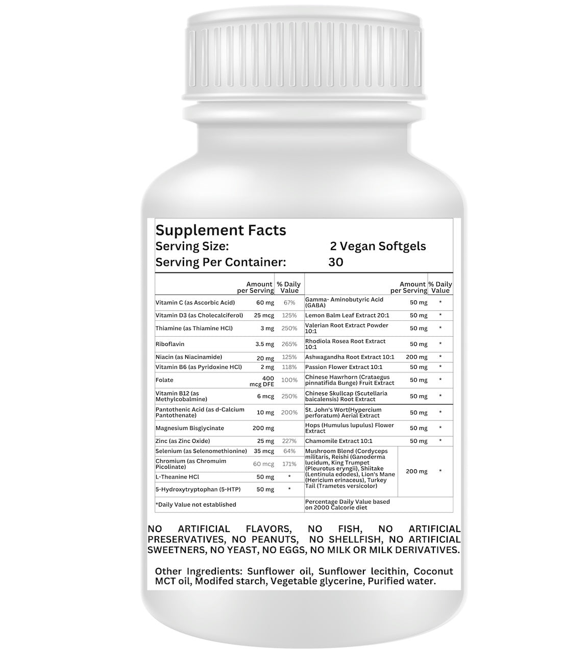 Nikoni® Calm Relax Phospholipid Complex | Enhanced Absorption Formula | 60 Vegan Softgels