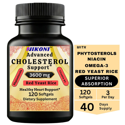 Nikoni Advanced Cholesterol Support 3600 mg Plant Sterols Softgels