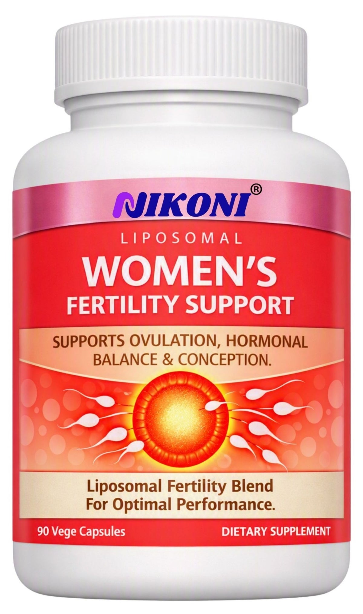 Nikoni Liposomal Female Fertility Support, Reproductive Wellness & Hormonal Balance, Liposomal Delivery, 90 Vegan Softgels