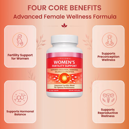 Nikoni Liposomal Female Fertility Support, Reproductive Wellness & Hormonal Balance, Liposomal Delivery, 90 Vegan Softgels