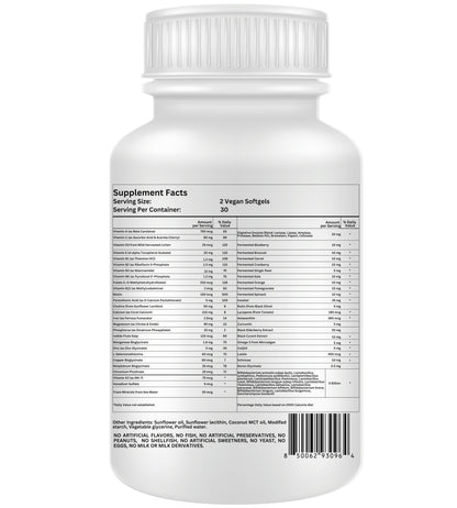 Nikoni® Teen Girl Multivitamin & Mineral -Enhanced Absorption Formula – 60 Vegan Softgels
